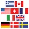 Beistle Club Pack of 240 Mini International Flags of the World Cutout Party Decorations 4.5"